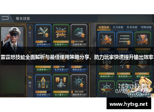 雷霆怒技能全面解析与最佳使用策略分享，助力玩家快速提升输出效率