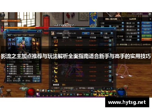 影流之主加点推荐与玩法解析全面指南适合新手与高手的实用技巧