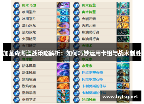 加基森海盗战策略解析：如何巧妙运用卡组与战术制胜